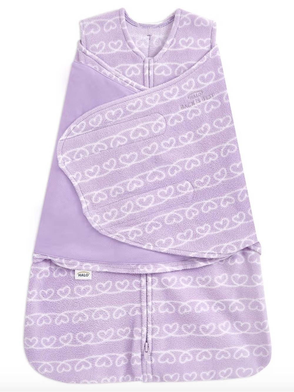 Halo Micro-Fleece Sleepsack Graphic Panel in Navy and Gold Accents